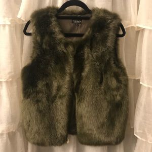 Topshop Faux Fur Vest